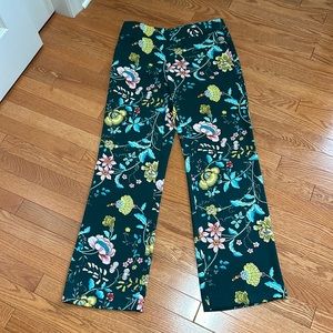 Loft floral wide leg trousers